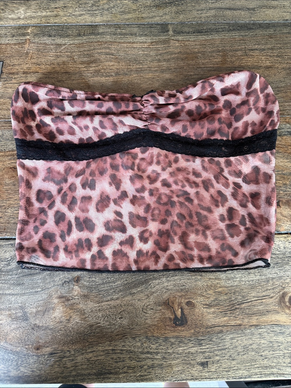 Shein Leopard Print Strapless Top~ Size: M, US 6